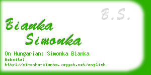 bianka simonka business card